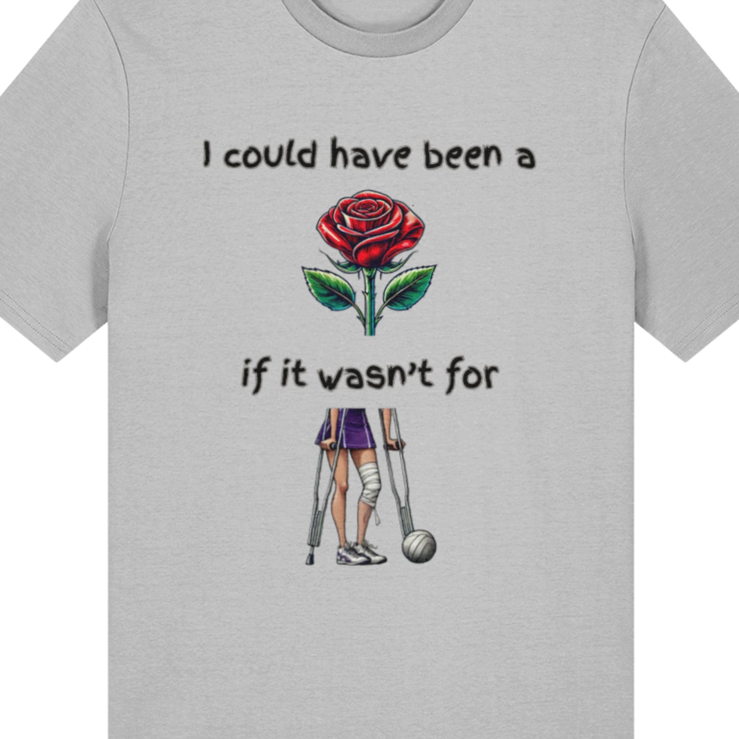 England Roses Netball Funny Tee Shirt Top