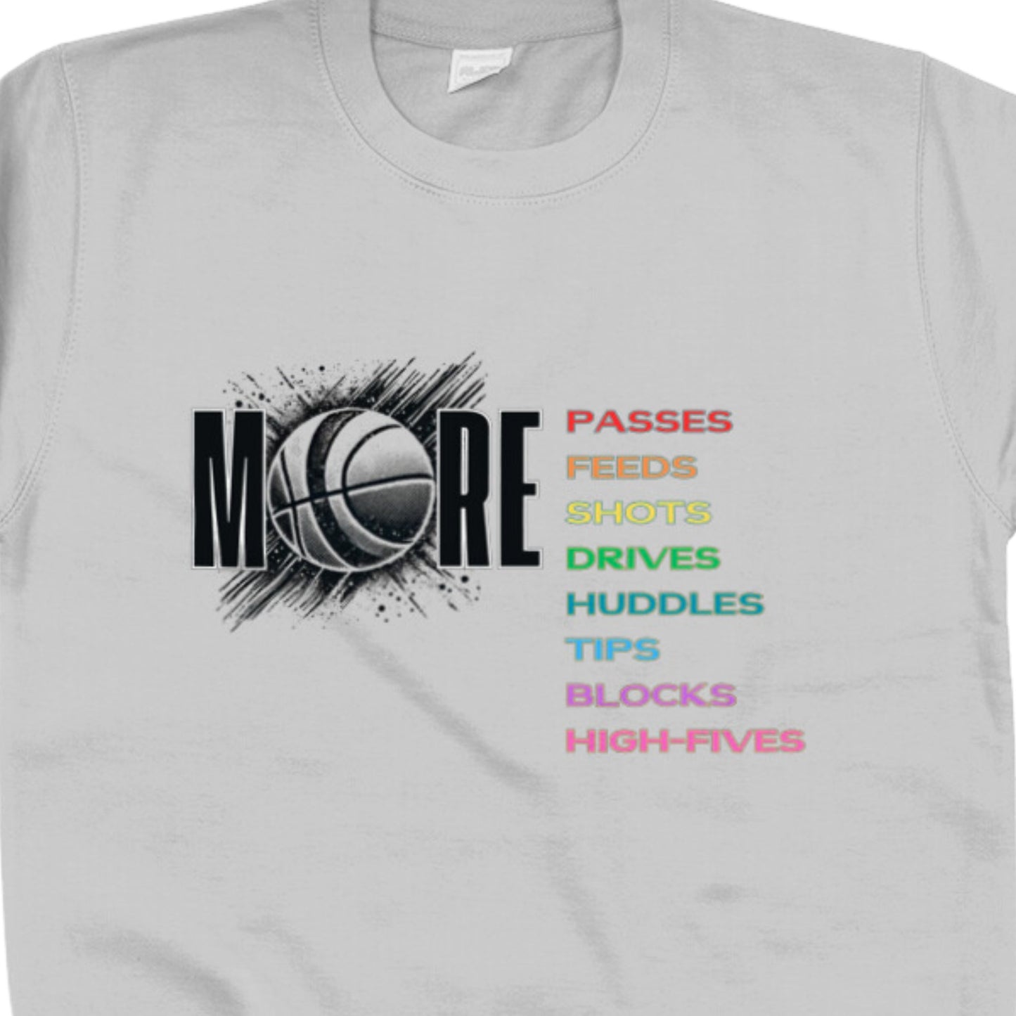 Netball Team Slogan Sweatshirt Rainbow