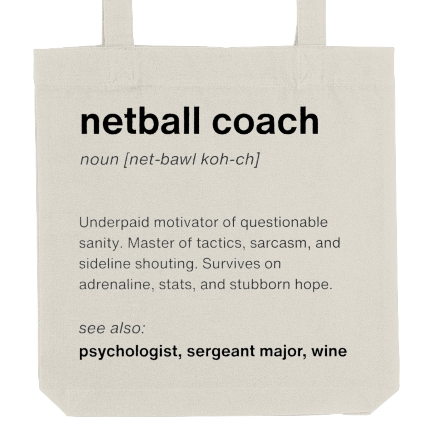 Netball Tote Bag - Gift For Netball Coaches