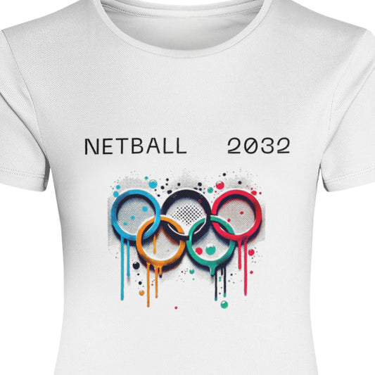 Netball Player Performance Shirt 2032 Olympics