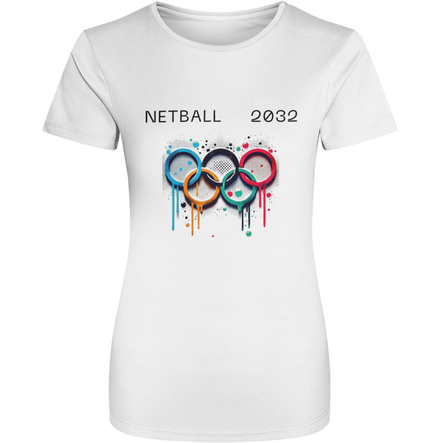 Netball Training Top White 2032 Olympics