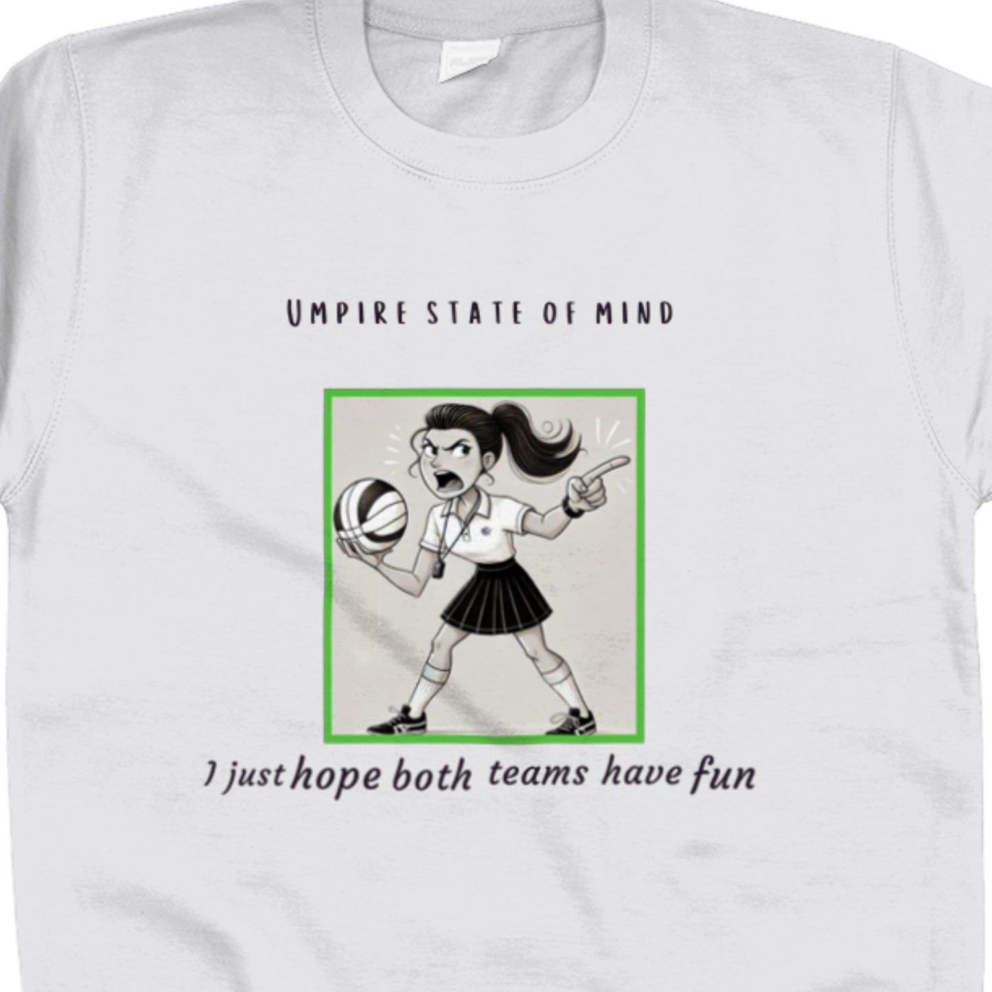 Netball Umpire Funny Sweatshirt Top White