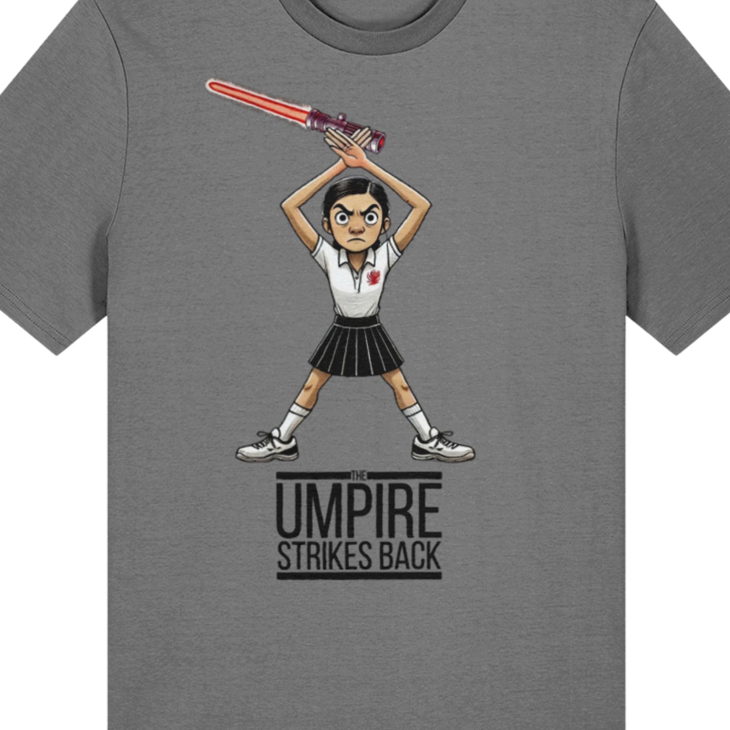Funny Netball Umpire T-Shirt Adult Grey
