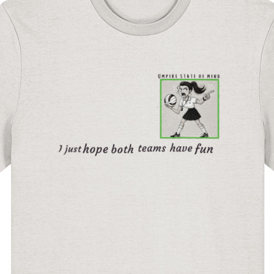 Netball Umpire Gift White Tee Shirt Top