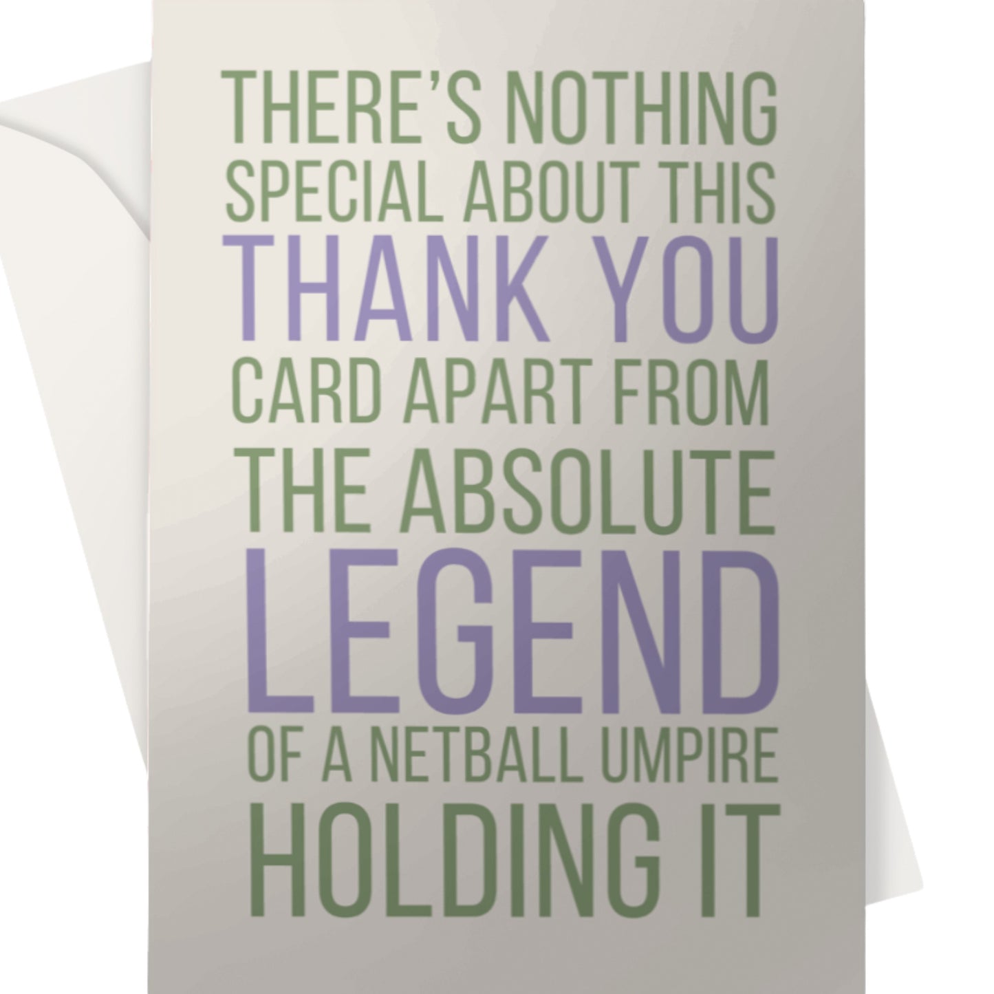 Netball Umpire Thank You Card - Netball Team Gift