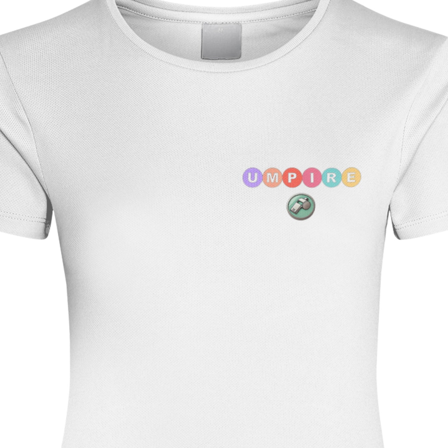 Netball Umpire White Top Pastel