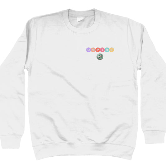 Netball Umpire White Top - Pastel Sweatshirt