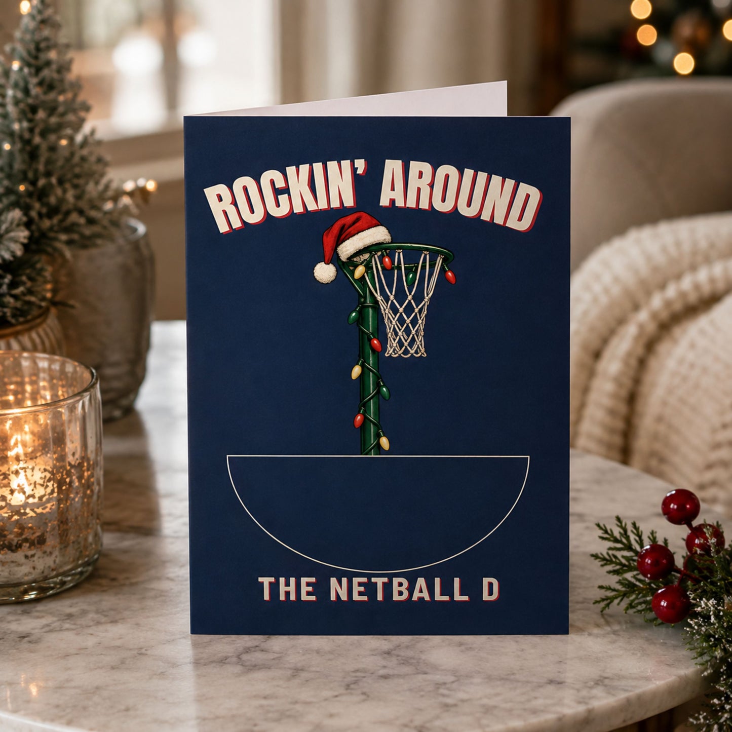 Funny Netball Christmas Card - for Netball Players, Coaches and Umpires