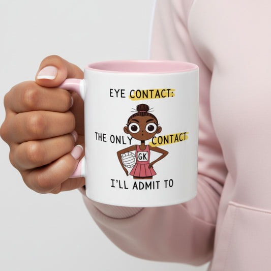 Netball Gifts - Pink Funny Netball Slogan Gift Mug