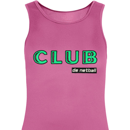 Pink Netball Training Top - Racer Back Vest