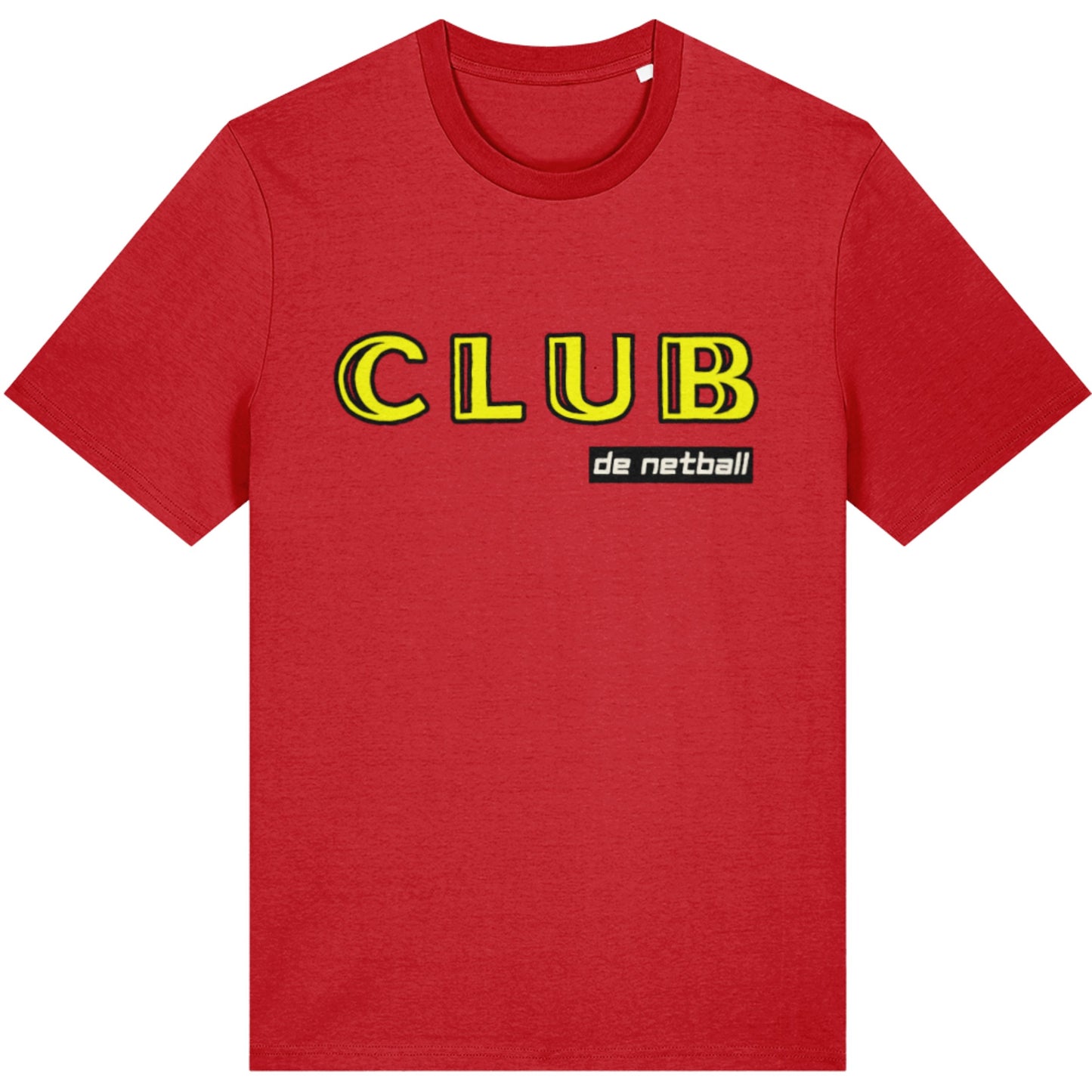 Red Netball Tee Shirt Top - Unisex