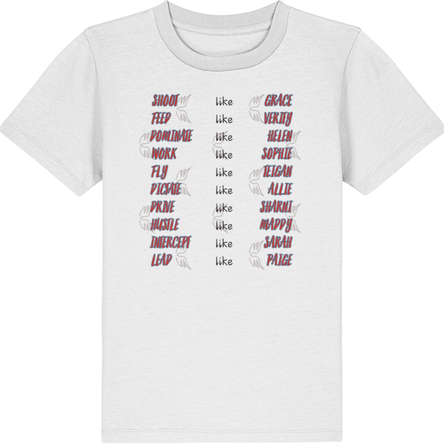 NSW Swifts Netball Kids Supporter T-Shirt Top