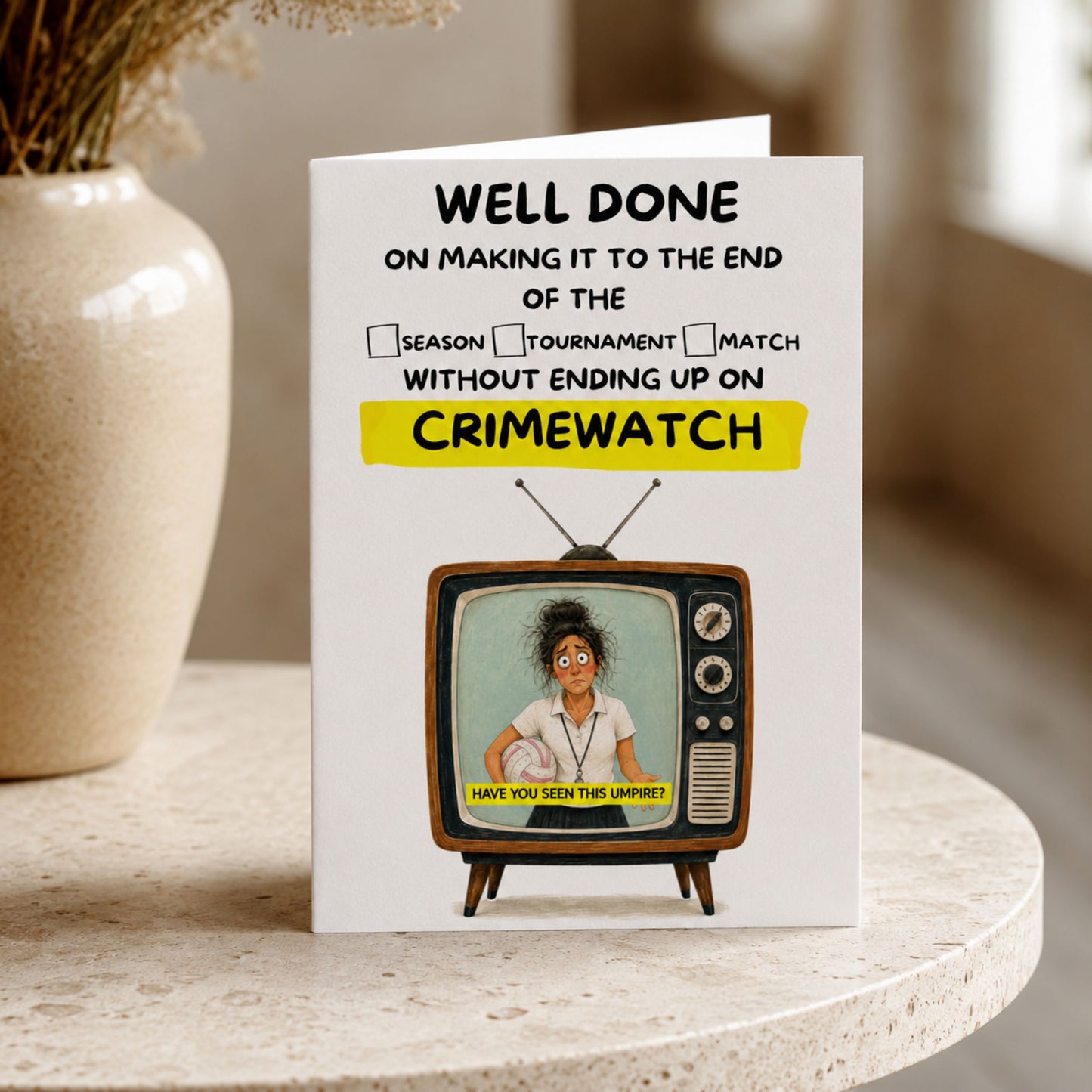 Funny Netball Team Thank You Card for Umpires