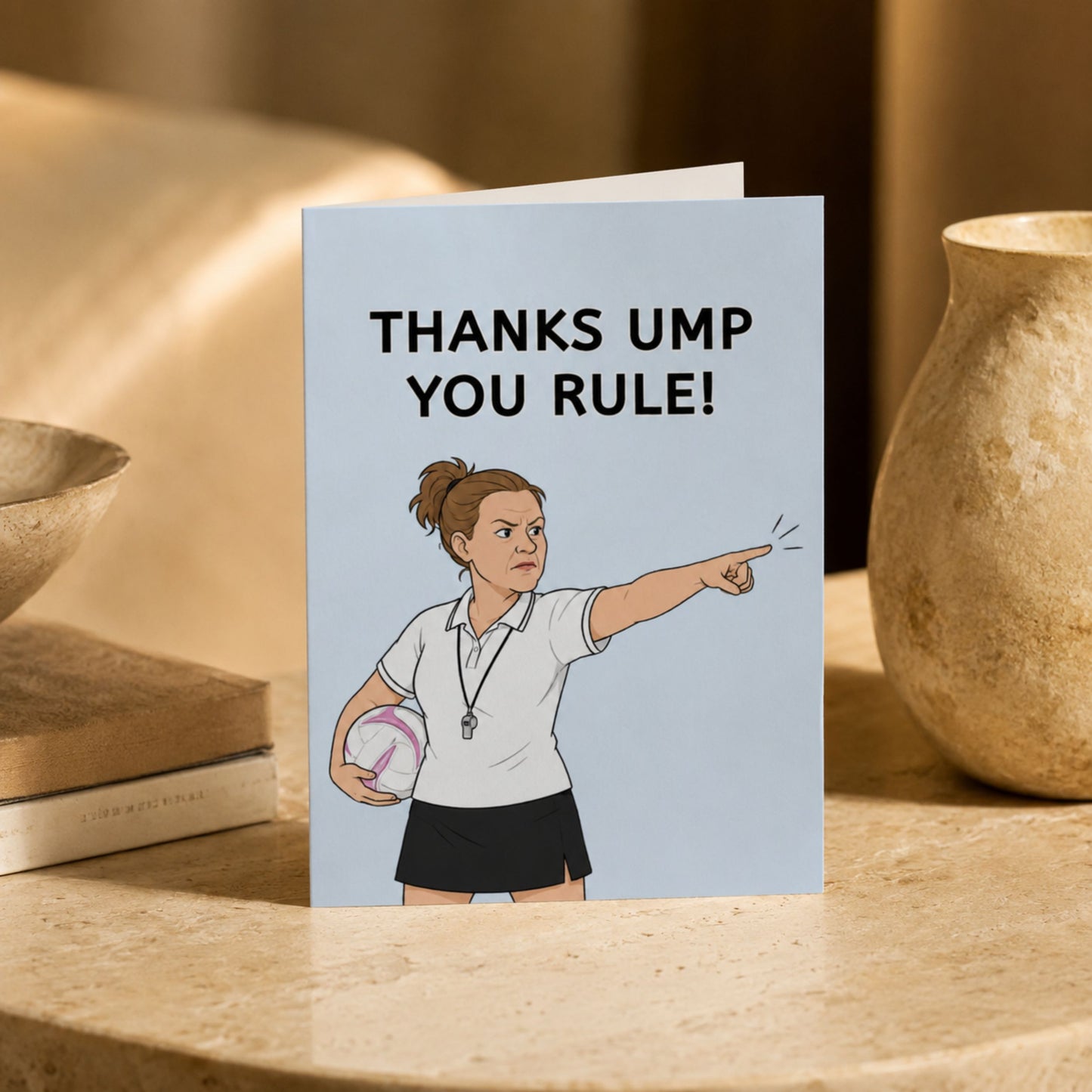 Funny Netball Umpire Thank You Card - You Rule