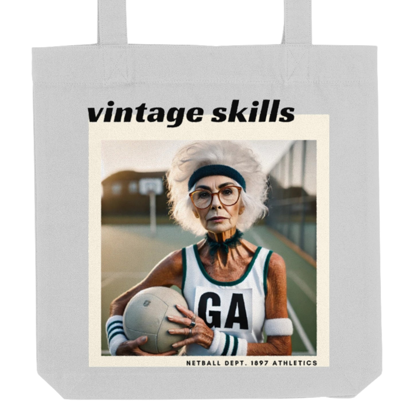 Vintage Netball Tote Bag - Funny Slogan Gift