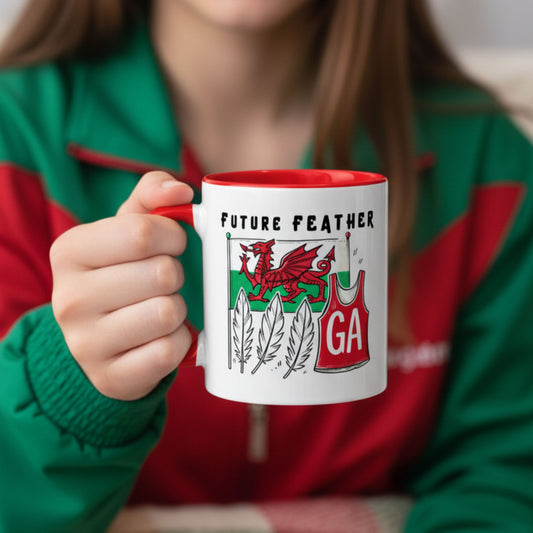 Netball Gifts - Wales Netball Gift Mug for Teens