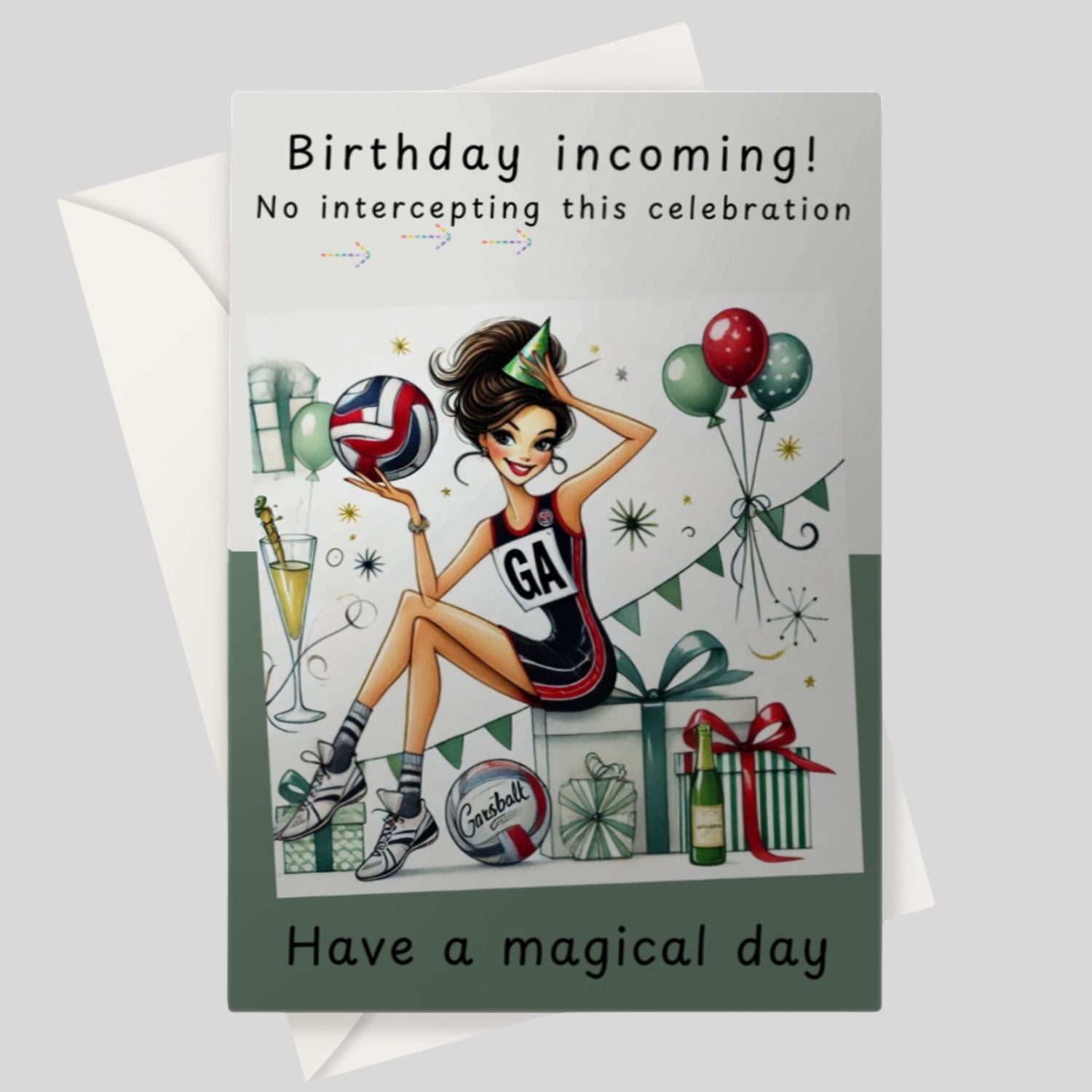 Netball Greeting Cards