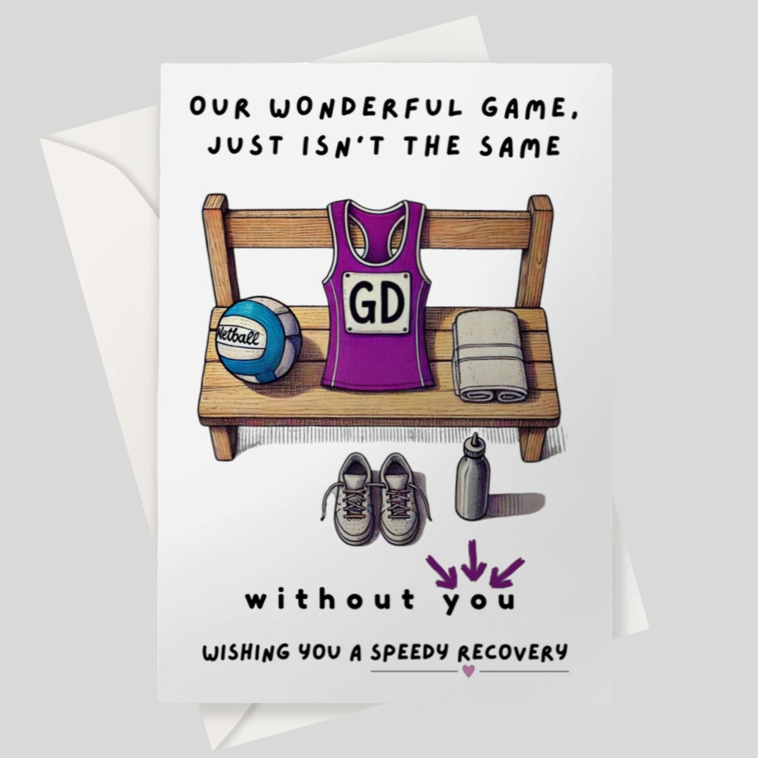 Netball Injury Recovery Cards - Get Well Cards