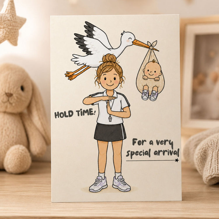 Netball New Baby Cards - Greeting Cards for Netball