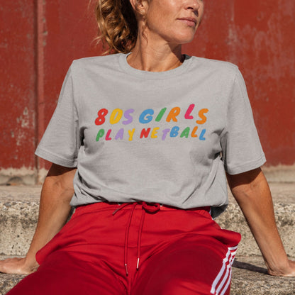 80s Girls Netball Slogan T-Shirt - Gift for Netball Players
