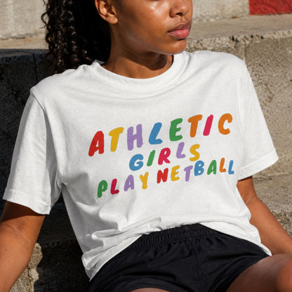 Athletic Girls Play Netball Slogan Top - Netball Gifts for Women