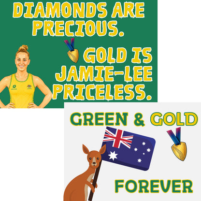 Australian Diamonds Netball Supporter Signs - 2026 Commonwealth Games Banner
