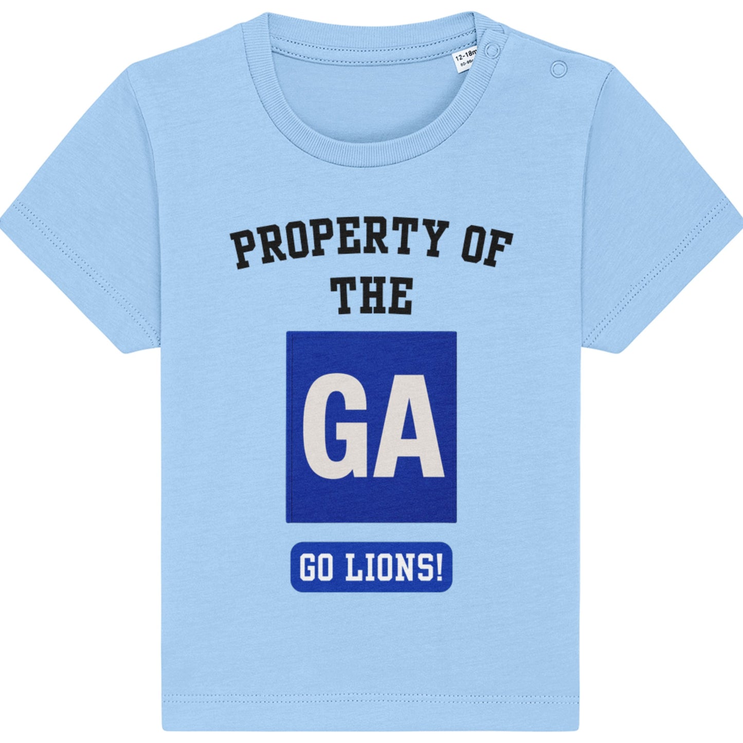 Blue Netball Baby Tee - Netball Team Top for Baby - Netball Gifts