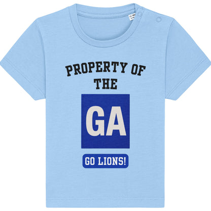 Blue Netball Baby Tee - Netball Team Top for Baby - Netball Gifts
