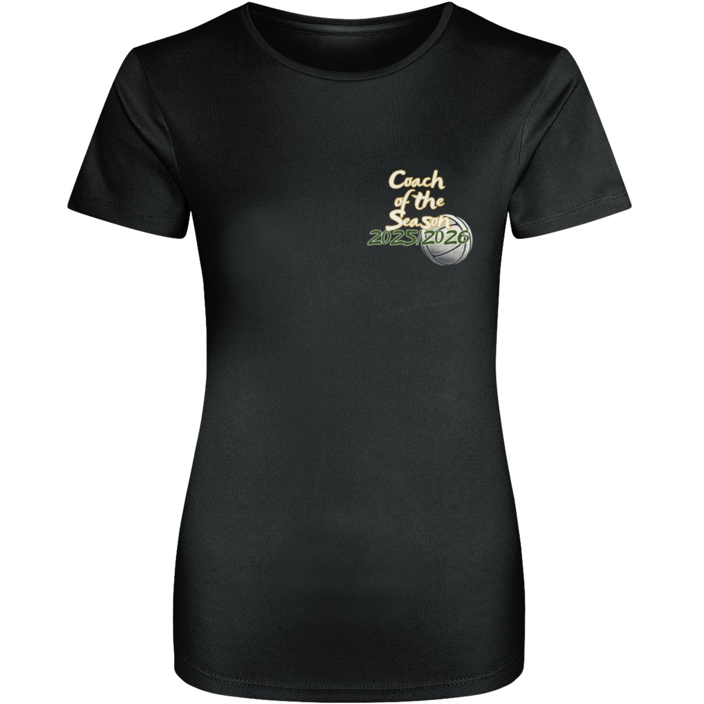 Black Netball Coach of the Season Training Shirt - Netball Coach Award