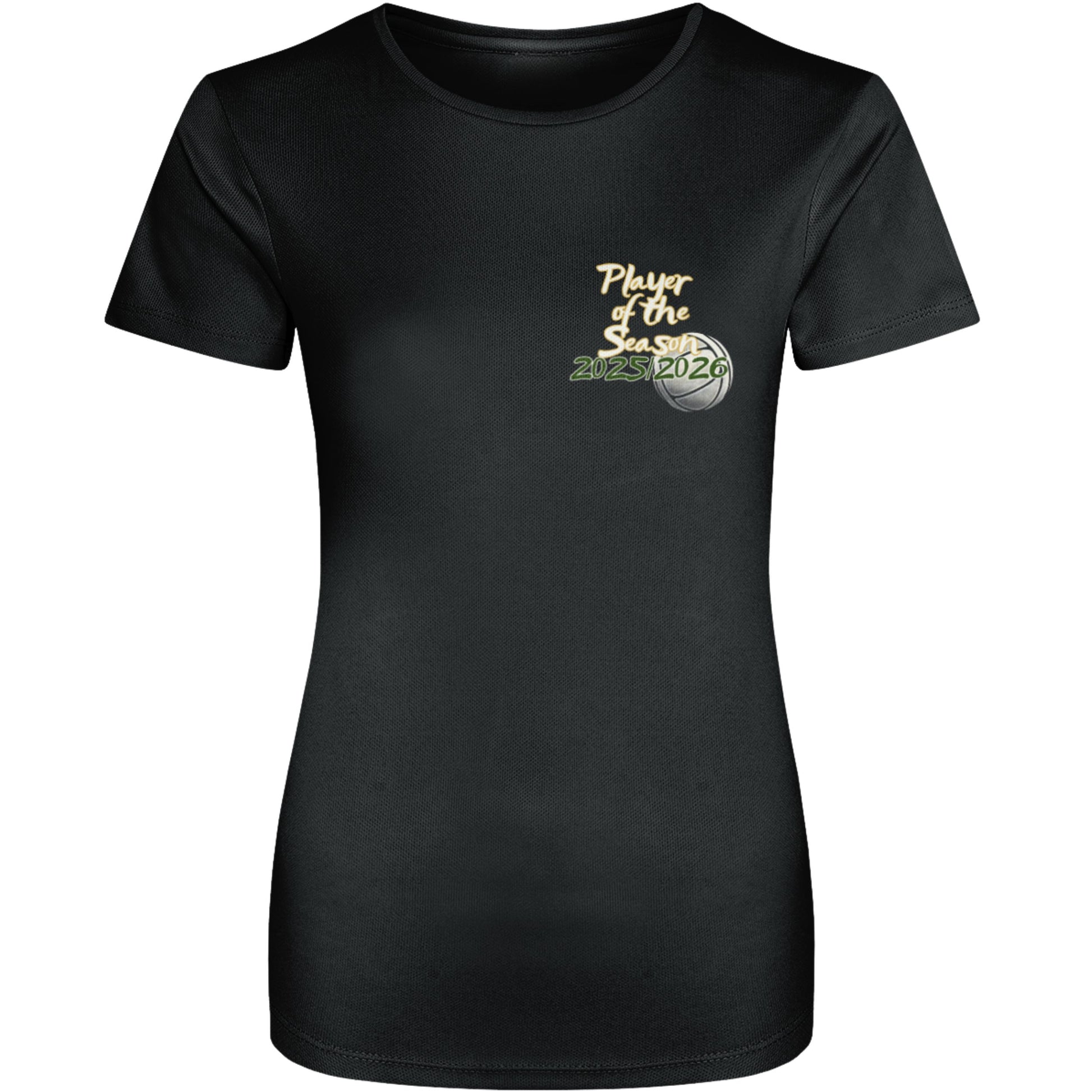 Black Netball Player of the Season Training Shirt - Netball Player Award