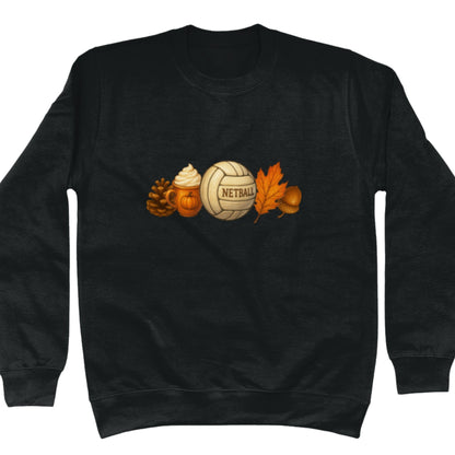 Black Autumn Netball Sweater - Netball Clothing