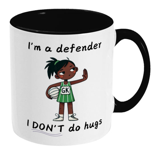 Black Netball Player Gift Mug