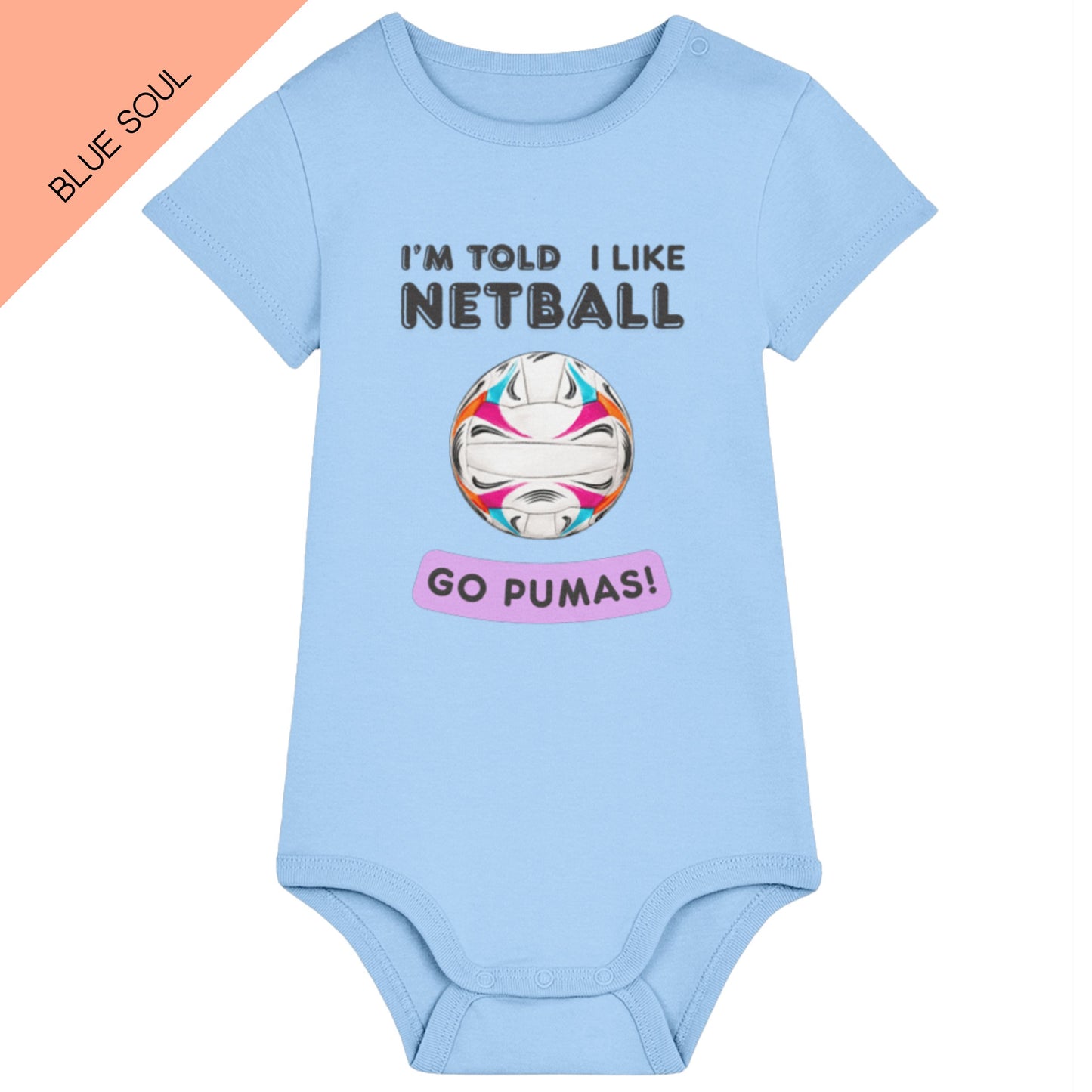 Baby Personalised I Like Netball Bodysuit