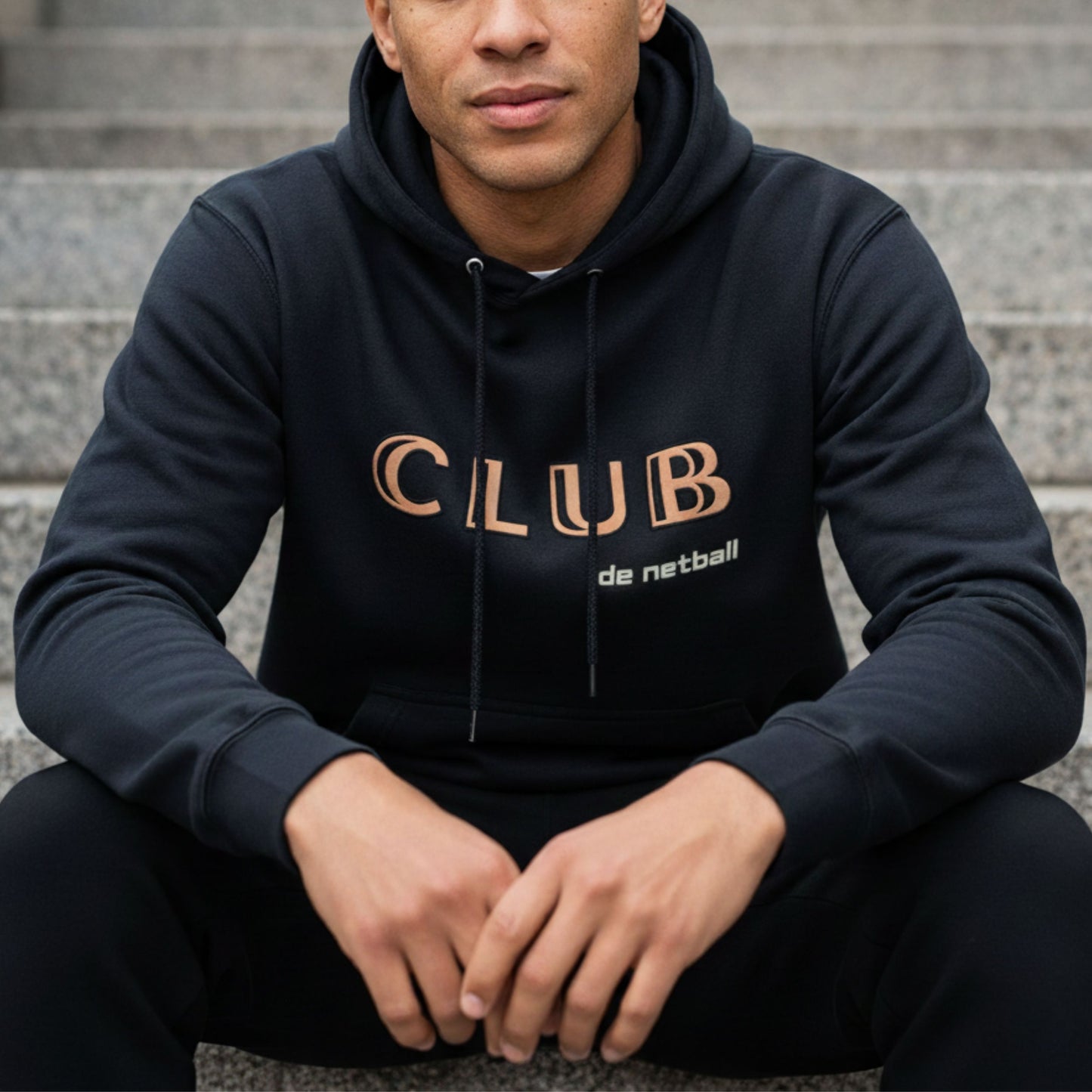 Netball Gifts - Navy Blue Mens Netball Hoodie