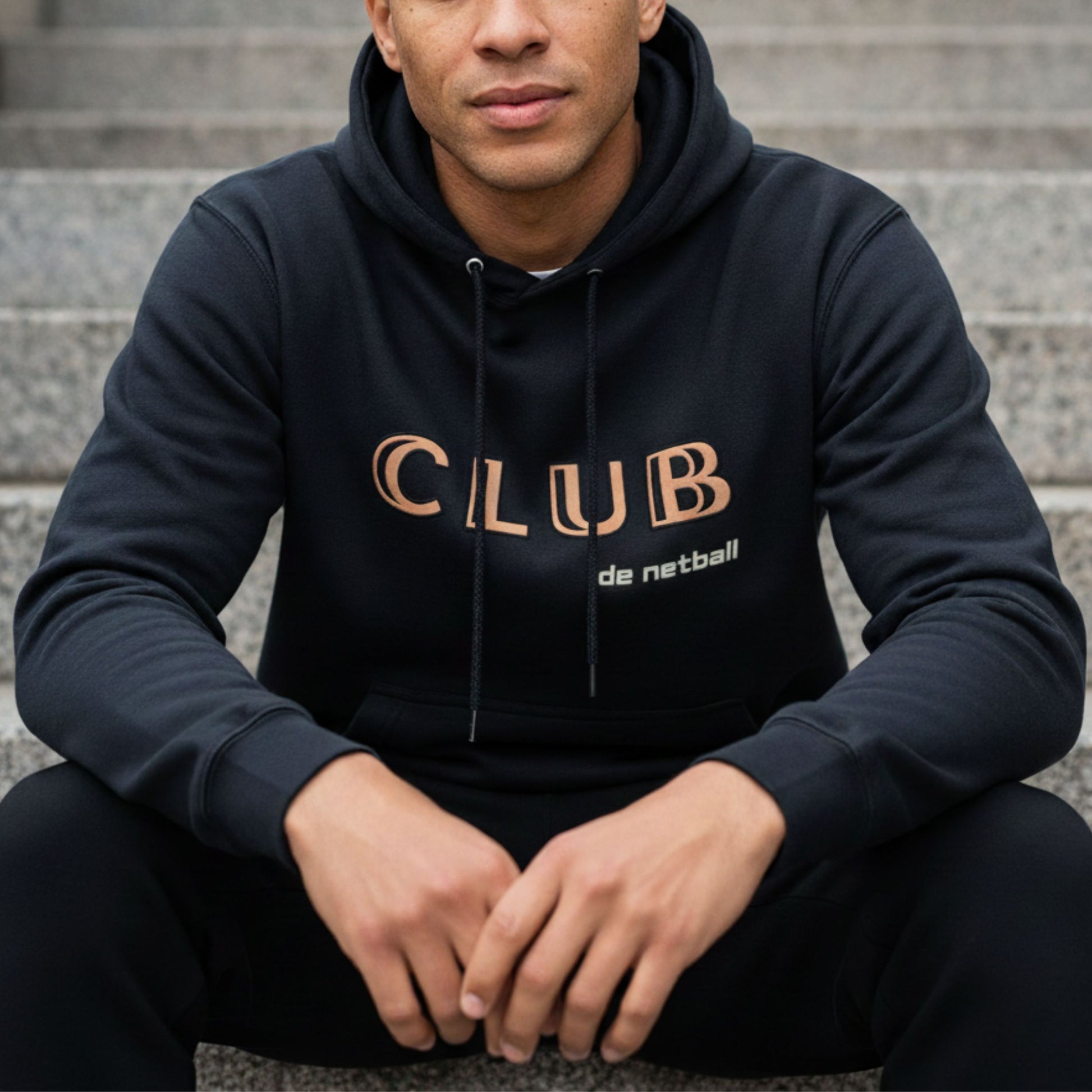 Netball Gifts - Navy Blue Mens Netball Hoodie