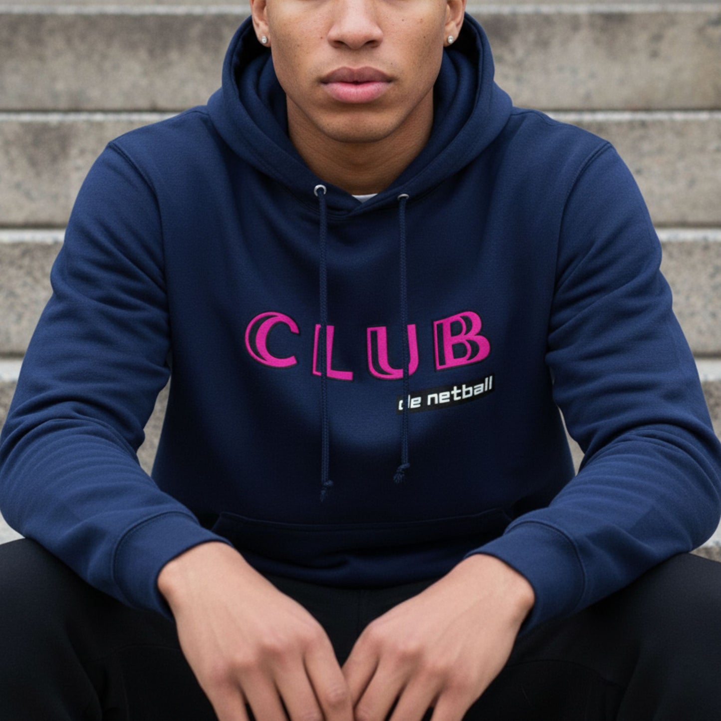 Netball Gifts - Mens Blue Netball Hoodie