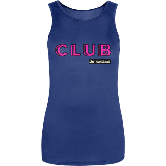 Blue Netball Performance Tank Top - Training Vest