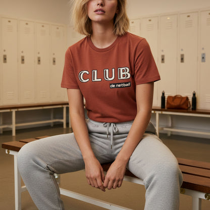 Netball Gifts - Brown Netball Club T-Shirt for Women