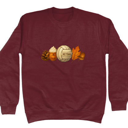 Burgundy Autumn Netball Jumper - Netball Clothing