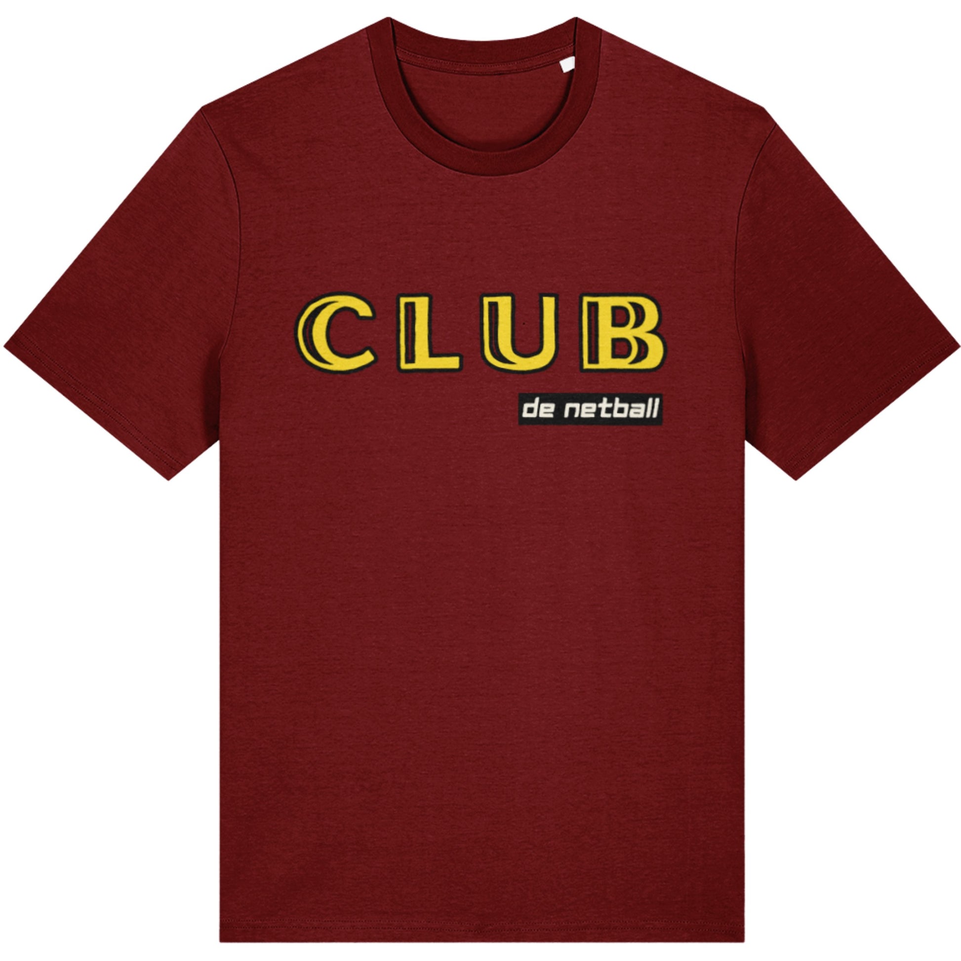 Burgundy Netball T-Shirt Top - Netball Gift