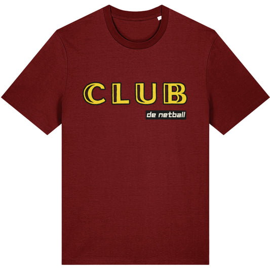 Burgundy Netball T-Shirt Top - Netball Gift