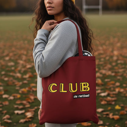 Netball Gifts - Burgundy Tote Bag for Netball Players