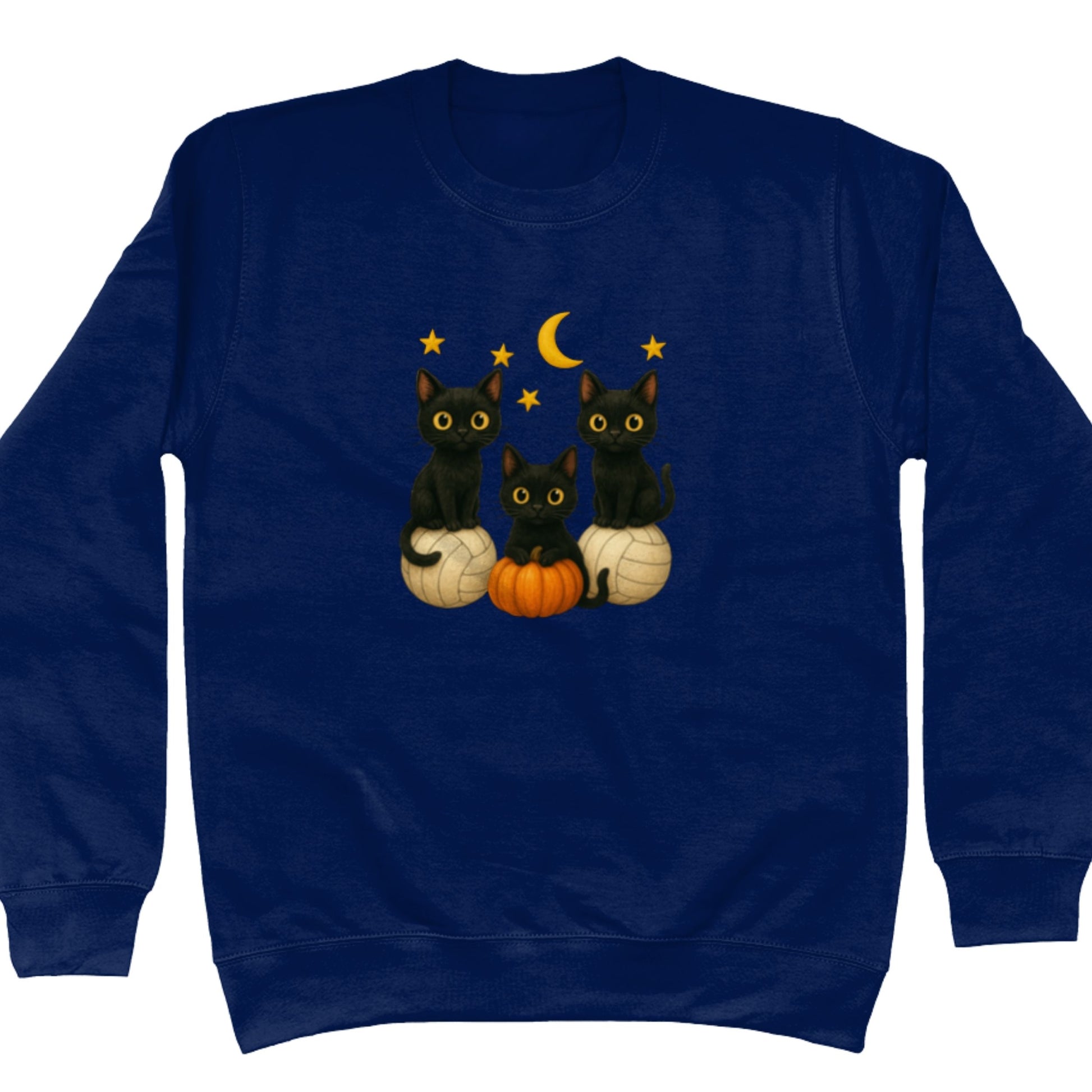 Halloween Cats Netball Sweatshirt - Blue - Netball Clothing