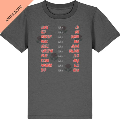 Grey England Roses Netball Team T-shirt for Children - 2026 Commonwealth Games Top