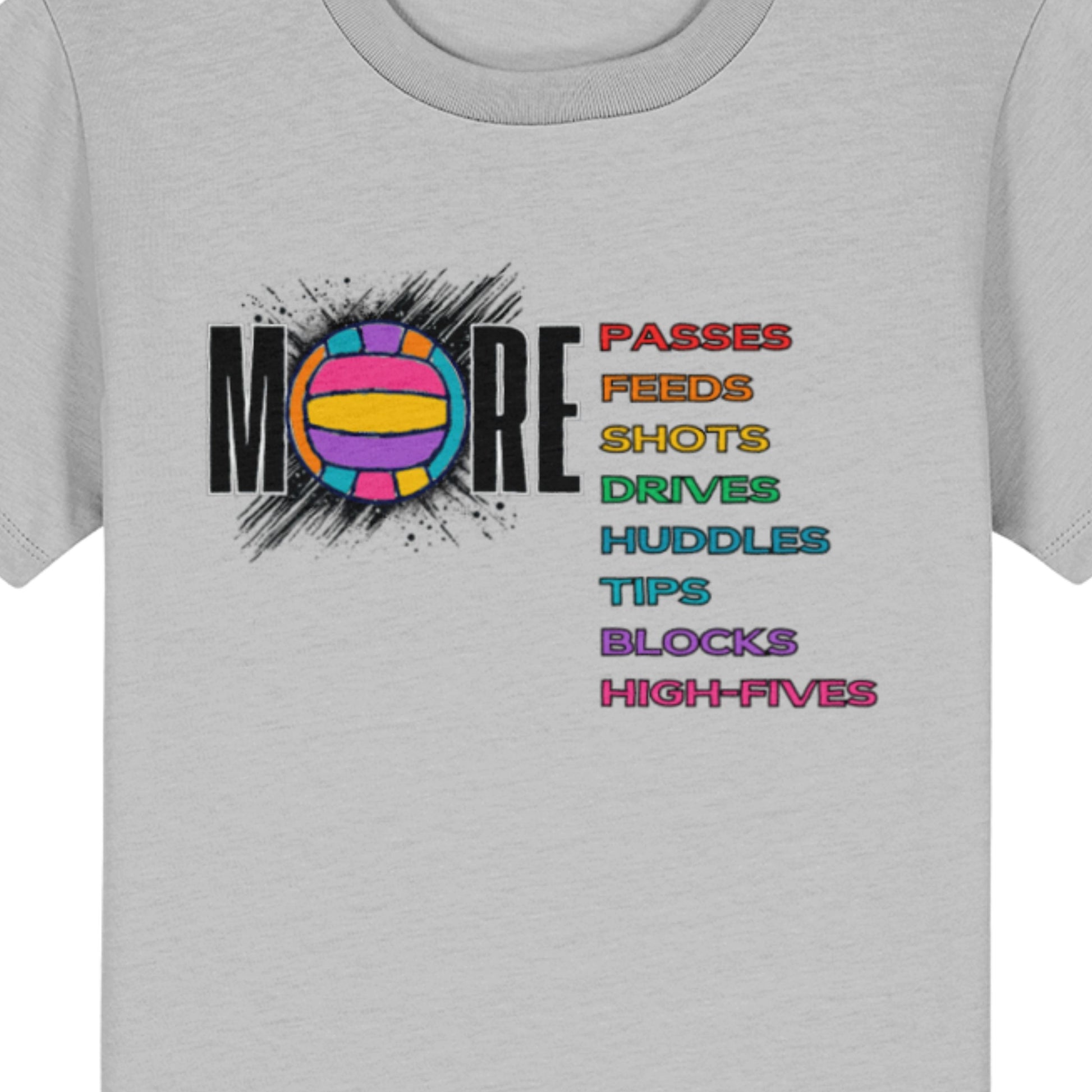 Colourful Netball Slogan Shirt for Children and Teenagers - Netball Gifts