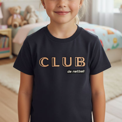 Netball Gifts - Navy Blue Kid's Netball Club Top for Children