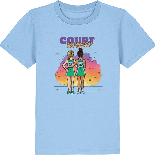 Child Netball T-Shirt Blue - Netball Team Graphic