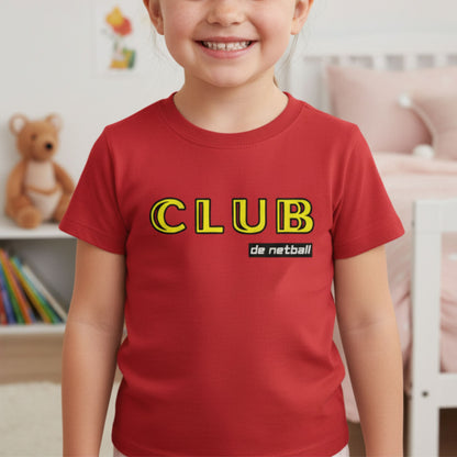 Netball Gifts - Red Netball Club Top for Children
