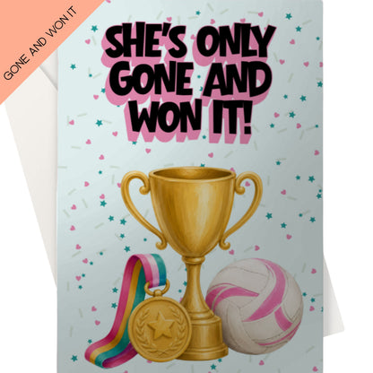Netball Winner Well Done Card