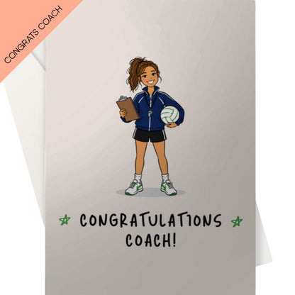 Congratulations Netball Coach Card